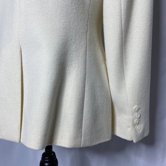 Brooks Brothers Ivory Wool Angora Blazer Jacket - Picture 10 of 12